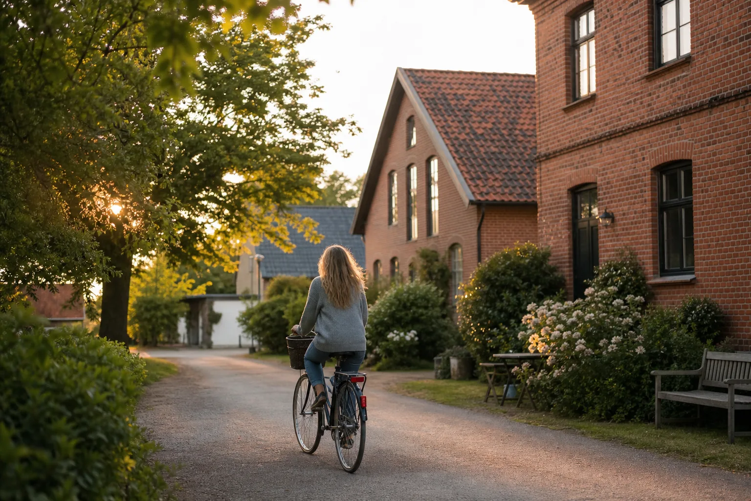 Gård mellan skånska tegelhus