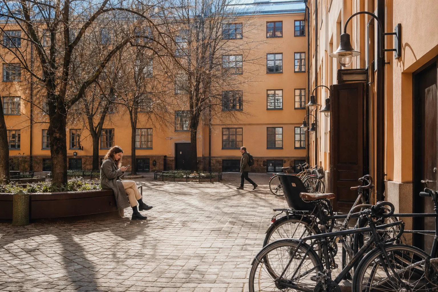 Innergård mellan stenstadshus