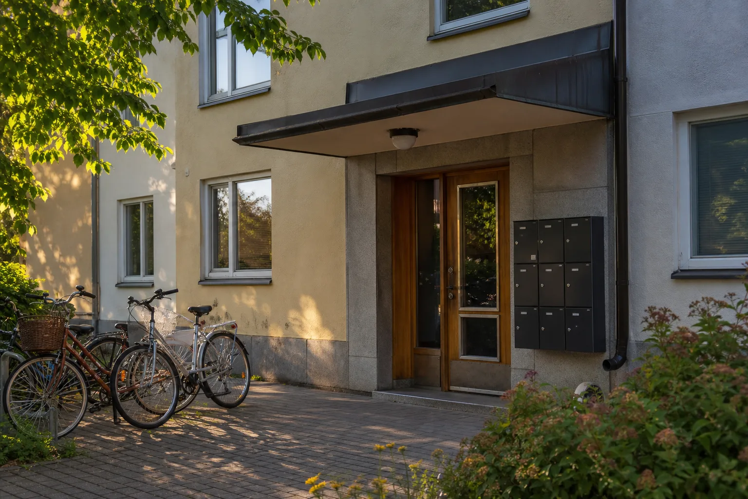 Entré till skånskt flerfamiljshus